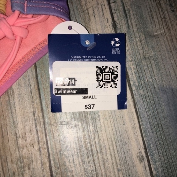 NWT Arizona Jeans Co Rainbow Bikini Bottoms - Picture 5 of 5